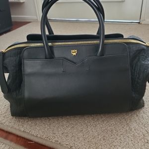 Brand new genuine MCM black jumbo leather handbag